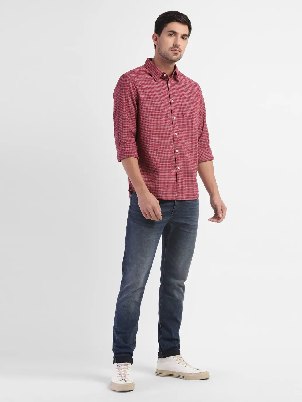Men's Checkered Slim Fit Shirt 1