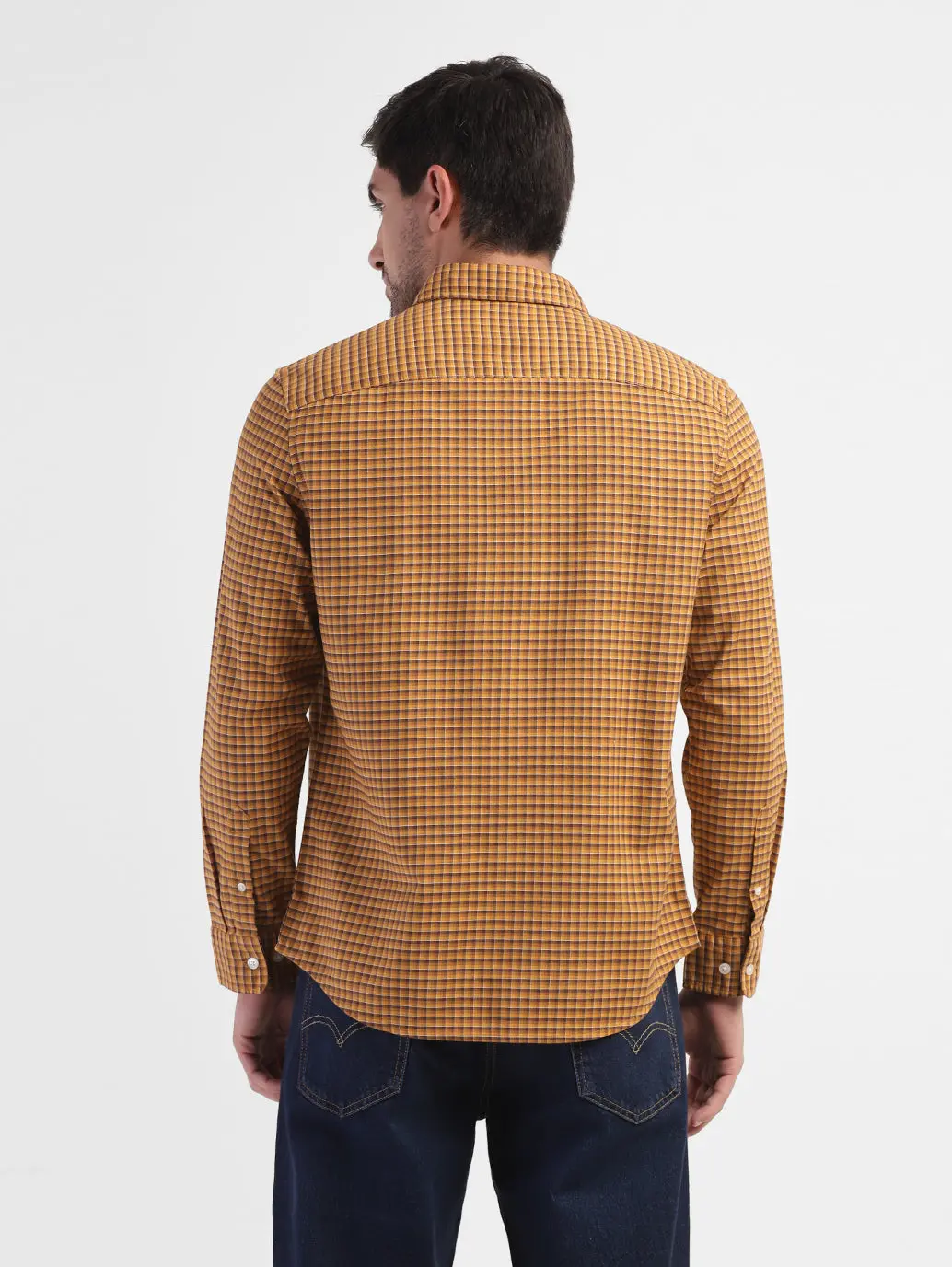 Men's Checkered Spread Collar Shirt 3