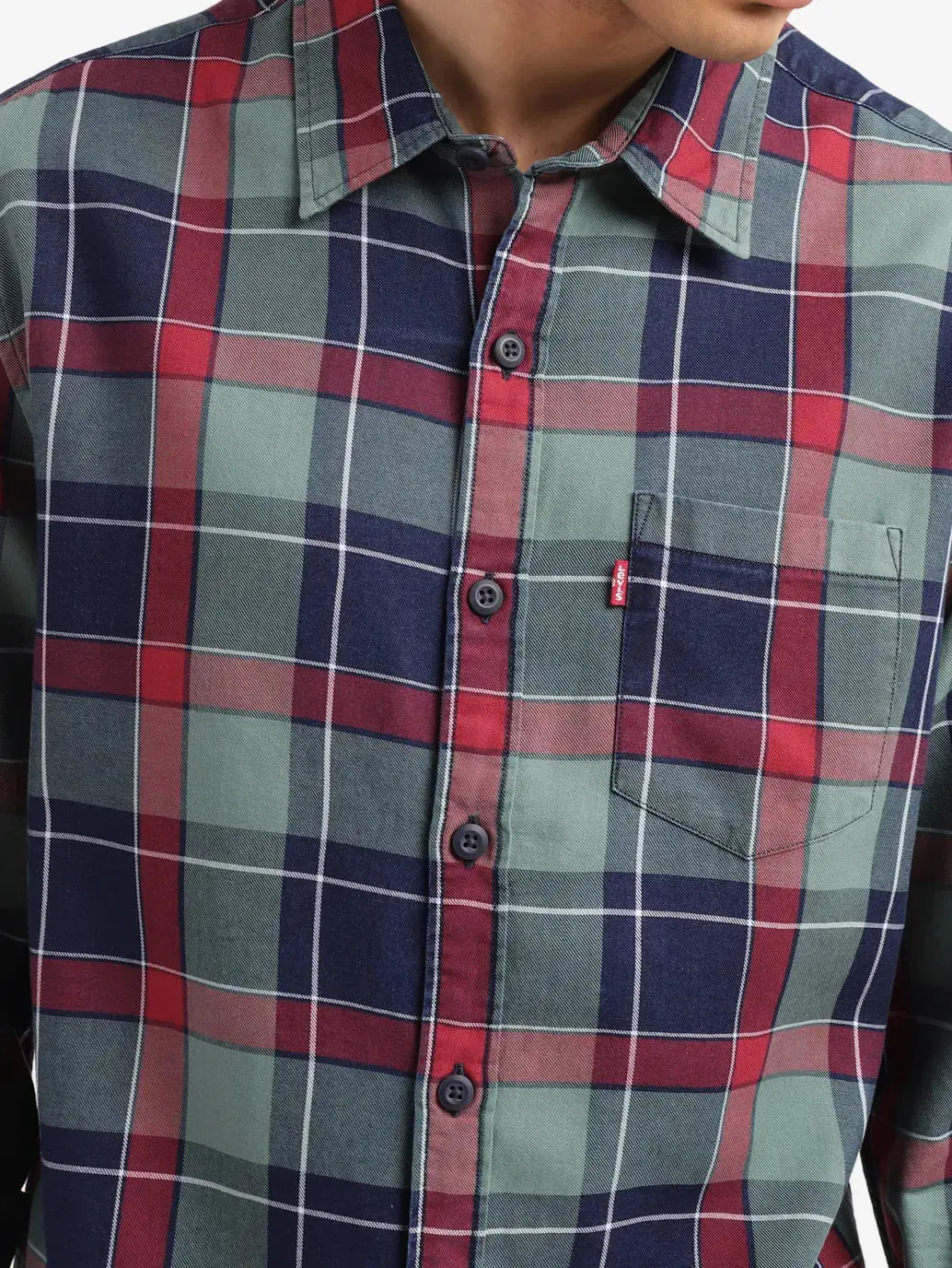 Men's Checkered Spread Collar Shirt 5