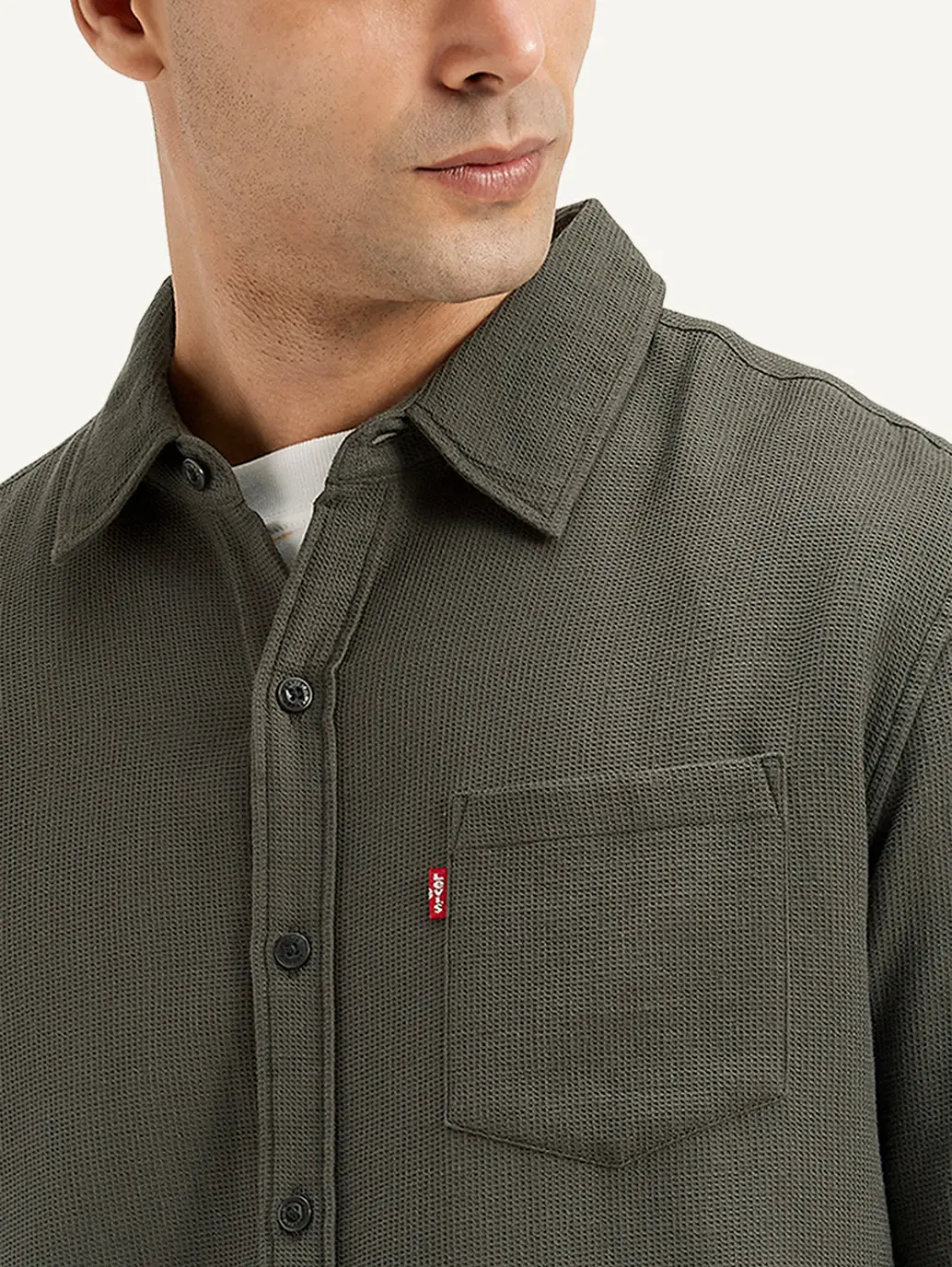 Men's Textured Slim Fit Shirt 4