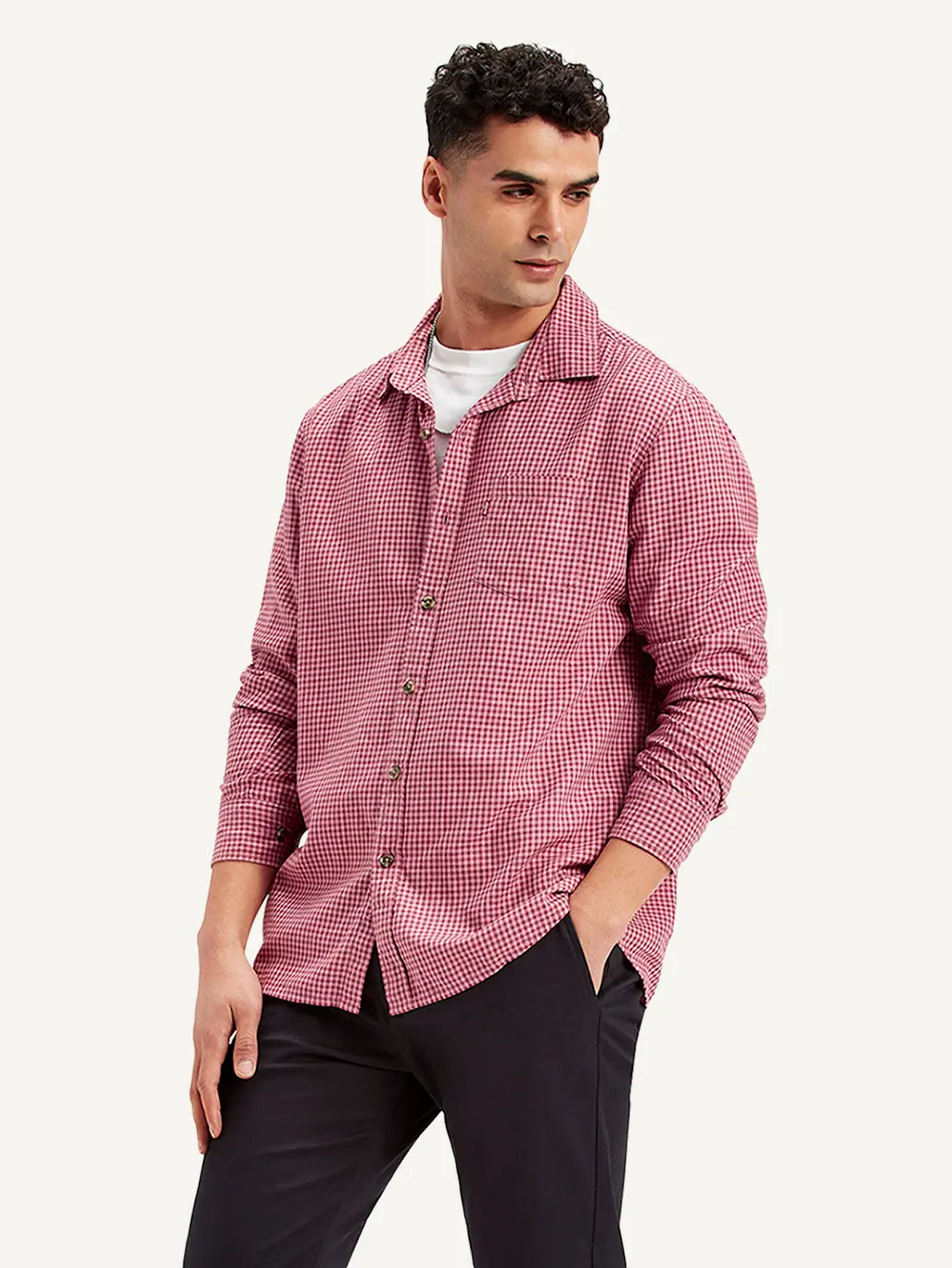 Men's Checkered Slim Fit Shirt 1