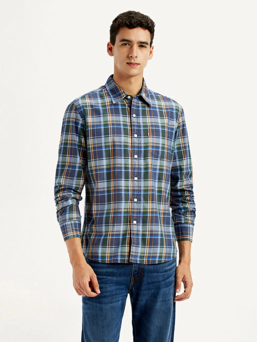 Men's Plaid Multi Color Slim Fit Shirt 2