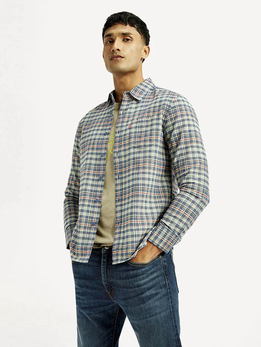 Men's Checkered Slim Fit Shirt 1