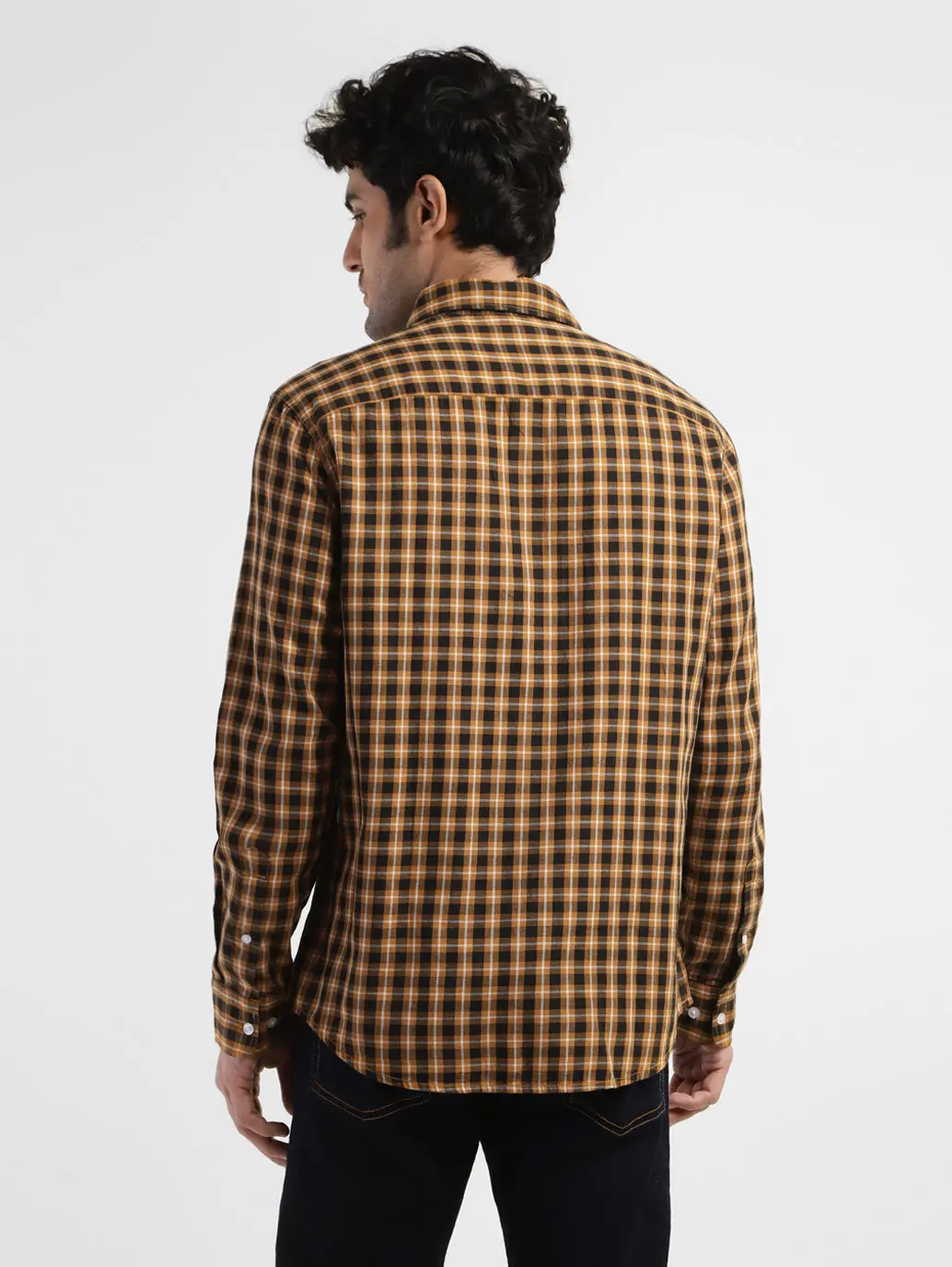 Men's Checkered Spread Collar Shirt 3