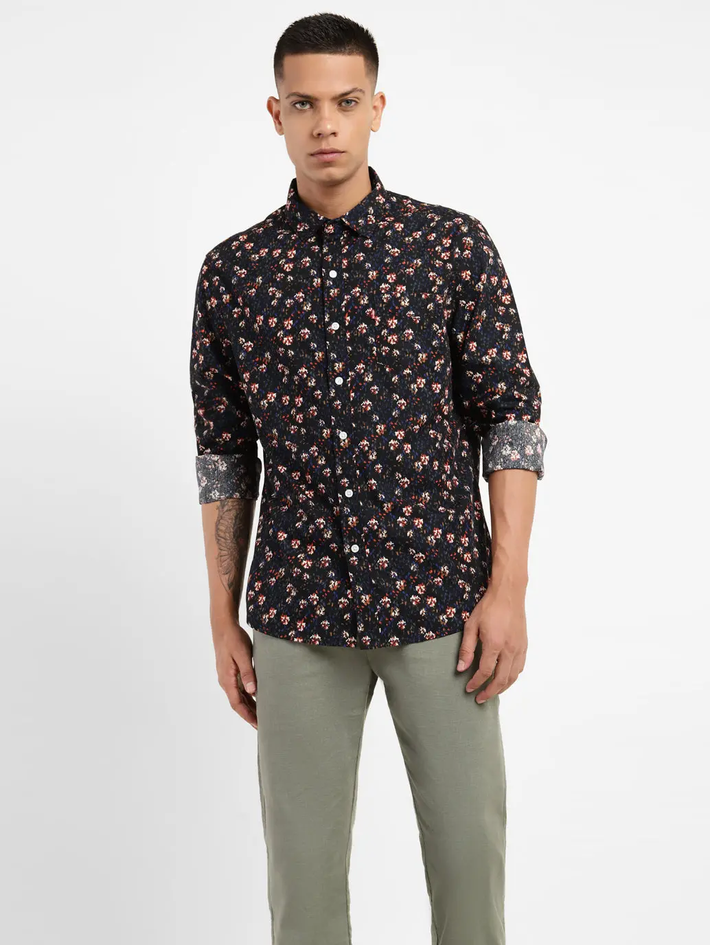Men's Floral Print Slim Fit Shirt 2