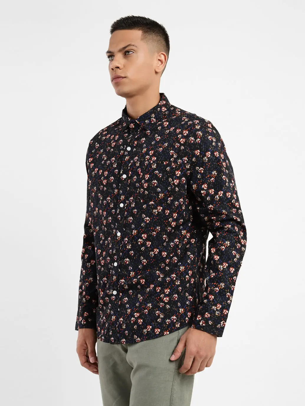 Men's Floral Print Slim Fit Shirt 4