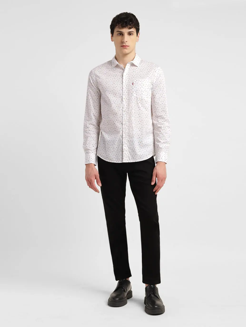 Men's Geometric Print Slim Fit Shirt 1