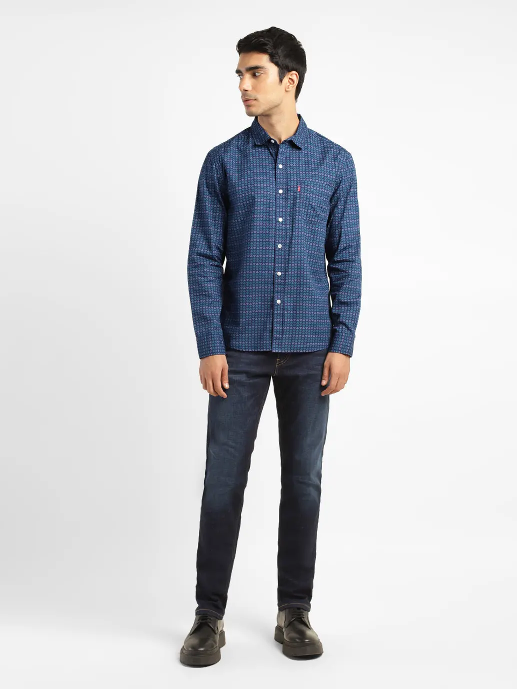 Men's Geometric Print Slim Fit Shirt 1