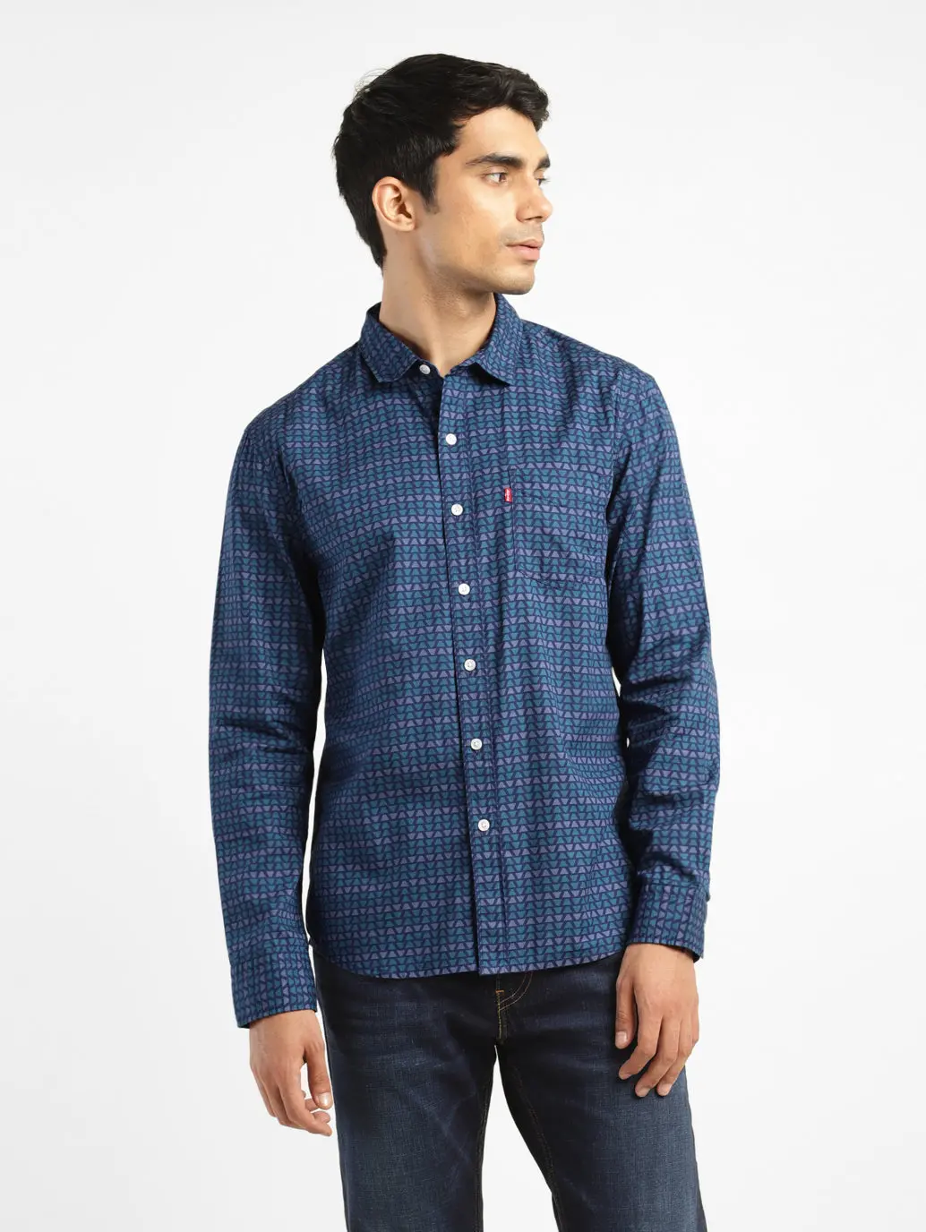 Men's Geometric Print Slim Fit Shirt 2