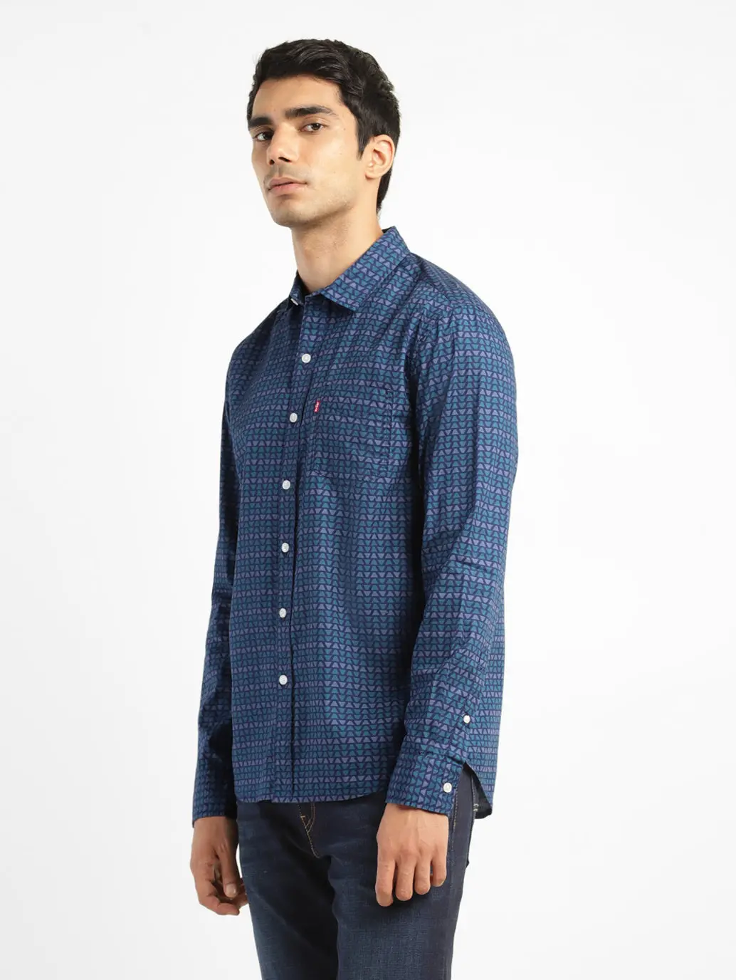 Men's Geometric Print Slim Fit Shirt 4