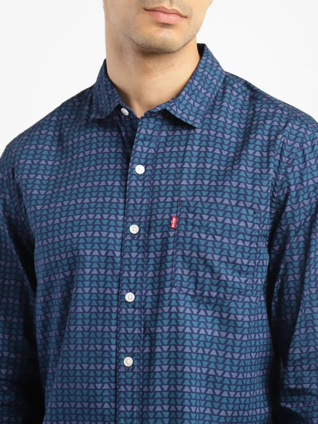Men's Geometric Print Slim Fit Shirt 5