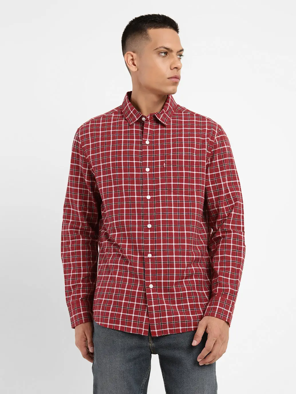 Men's Checkered Slim Fit Shirt 1