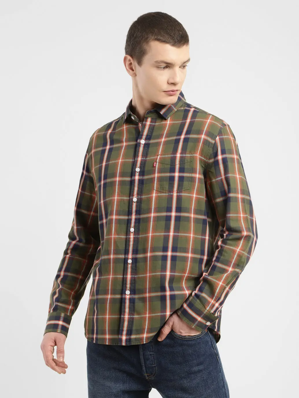 Men's Checkered Slim Fit Shirt 1