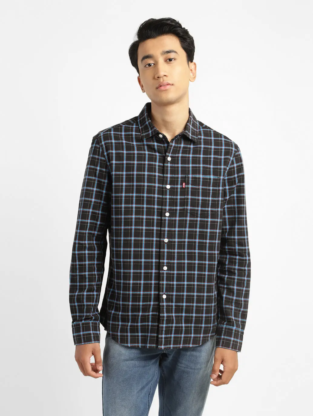 Men's Checked Slim Fit Shirt 1