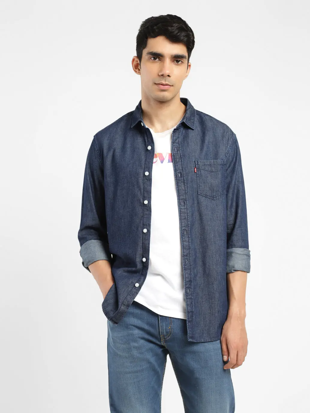 Men's Solid Slim Fit Shirt 1