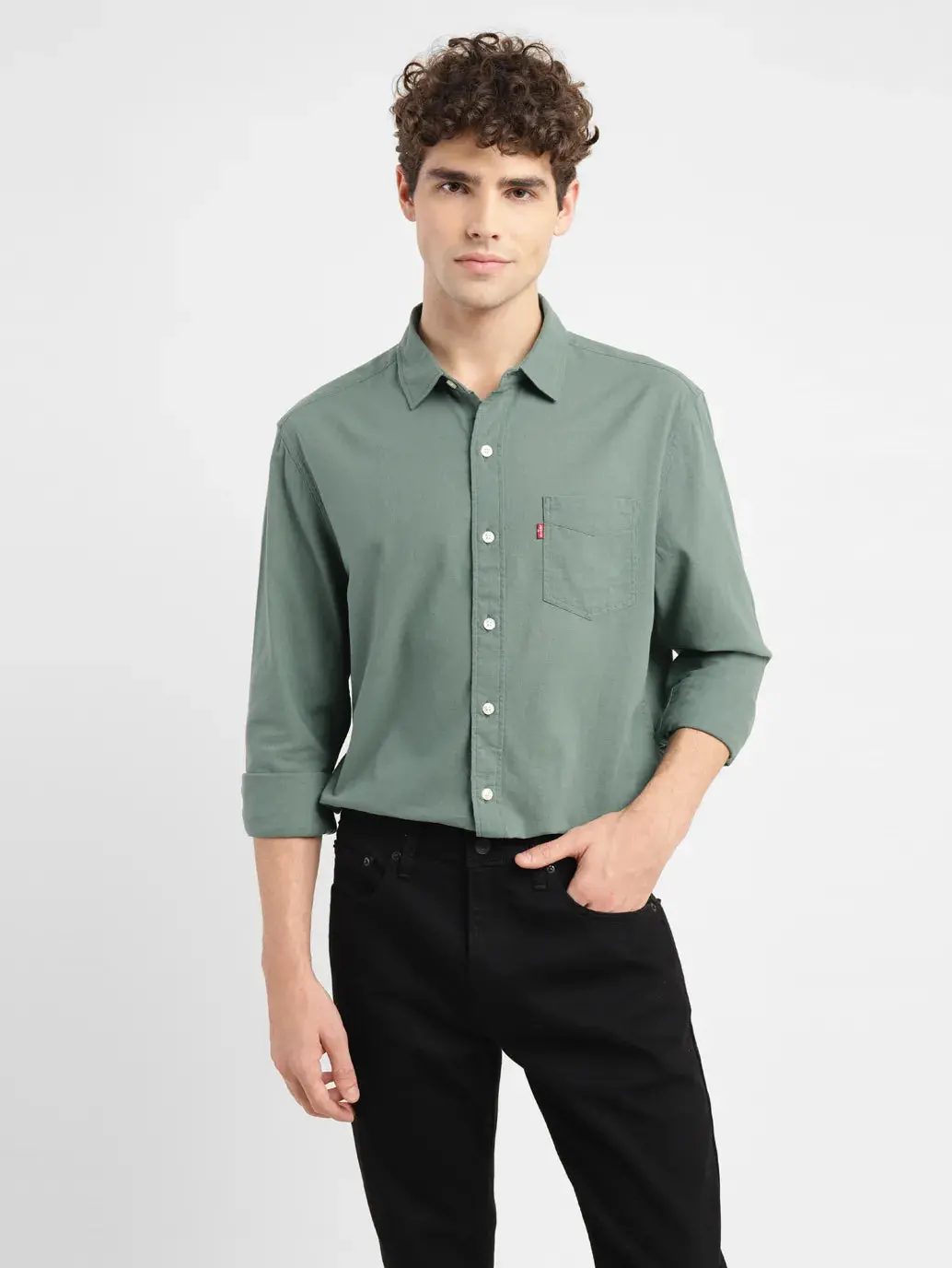 Men's Solid Slim Fit Shirt 1