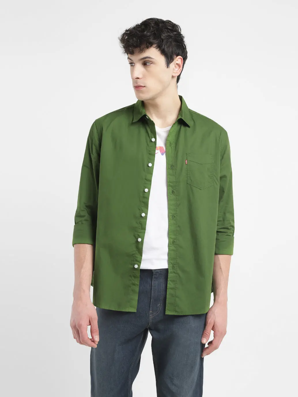 Men's Solid Slim Fit Shirt 2