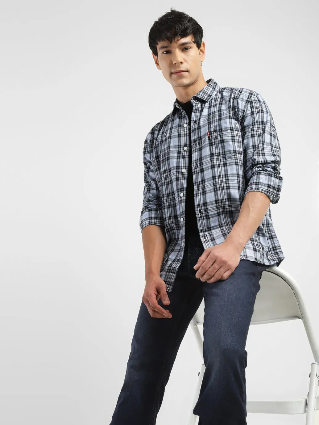 Men's Checkered Slim Fit Shirt 1
