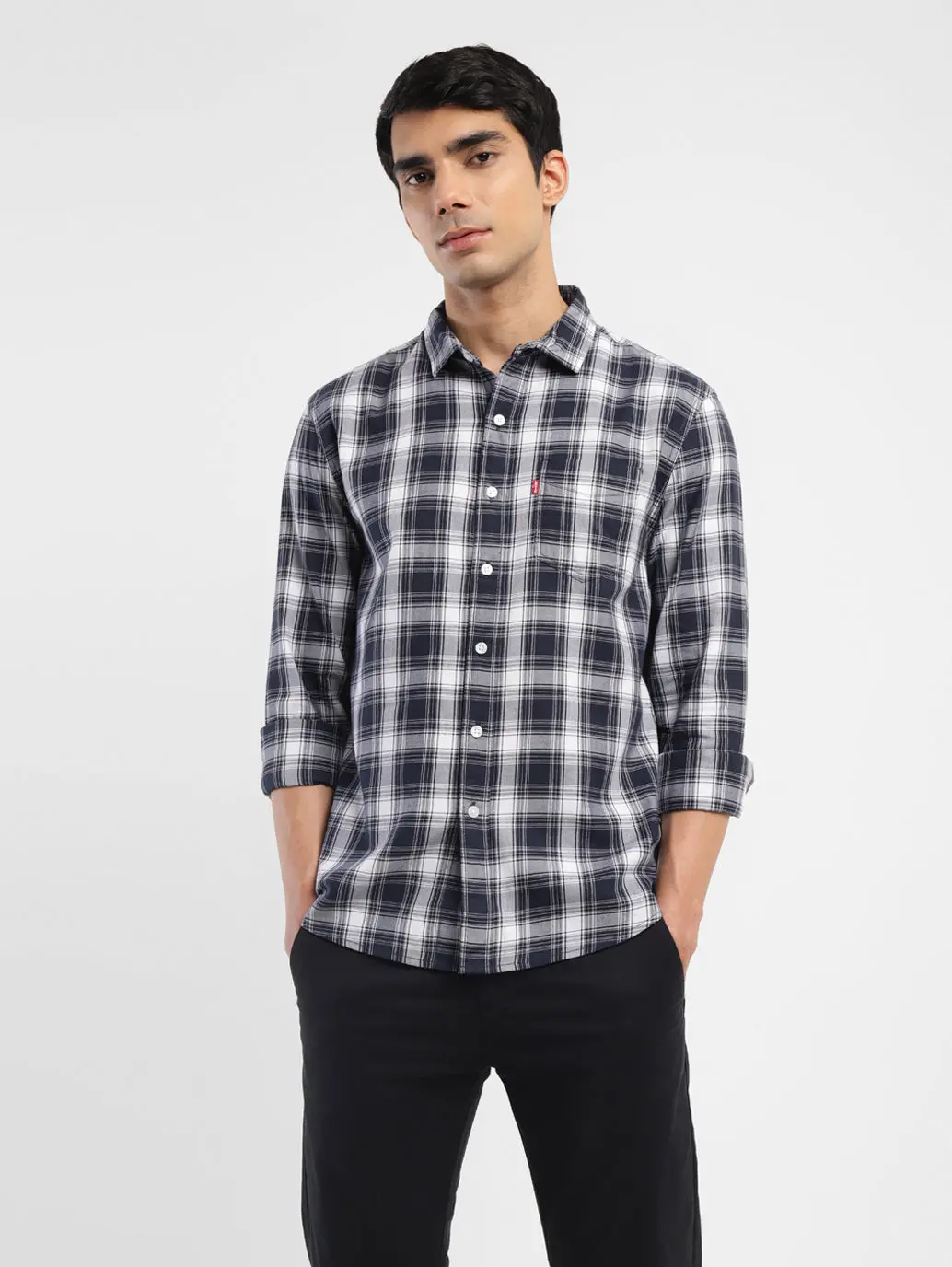 Men's Checkered Slim Fit Shirt 1