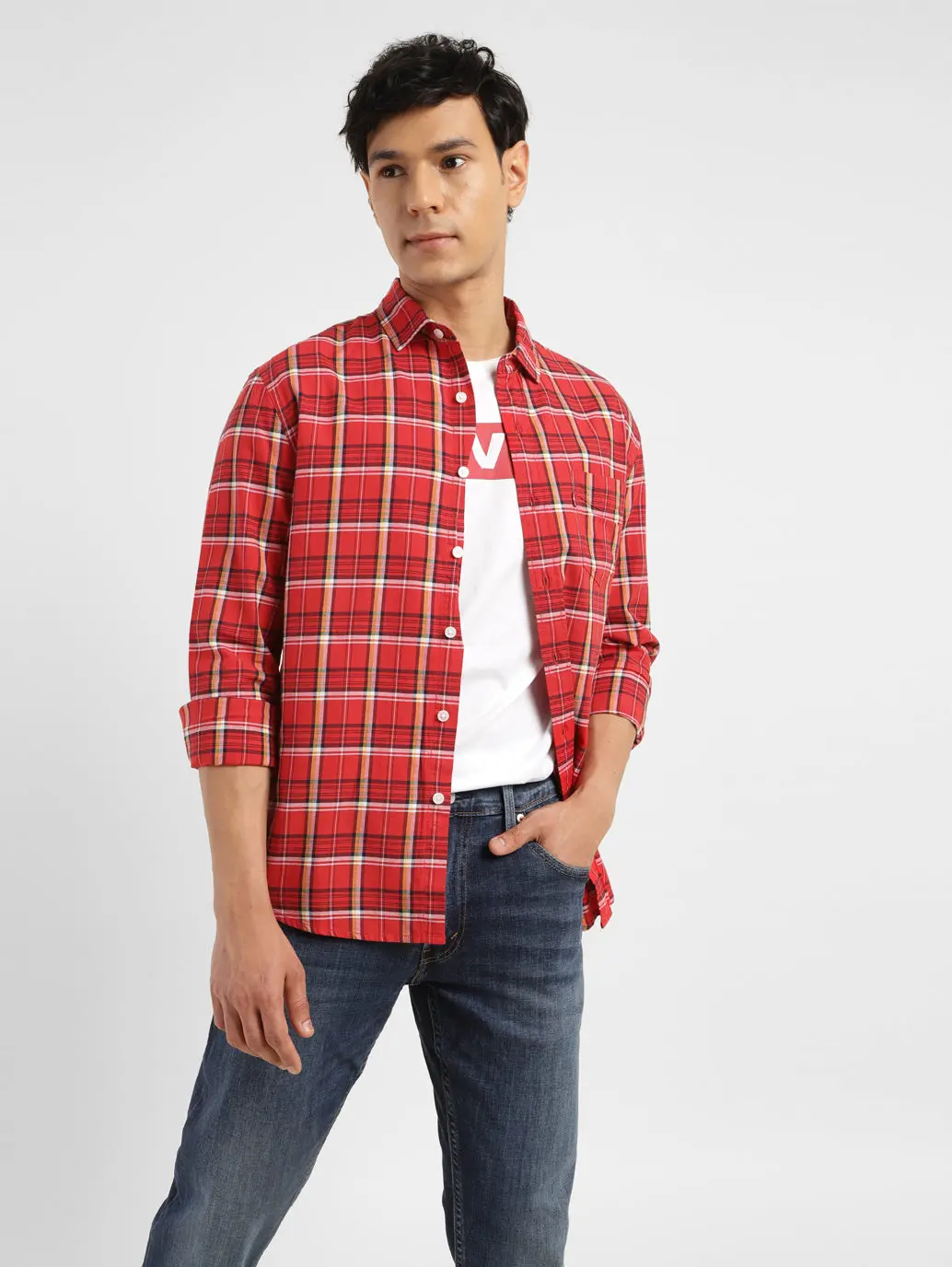 Men's Checkered Slim Fit Shirt 1