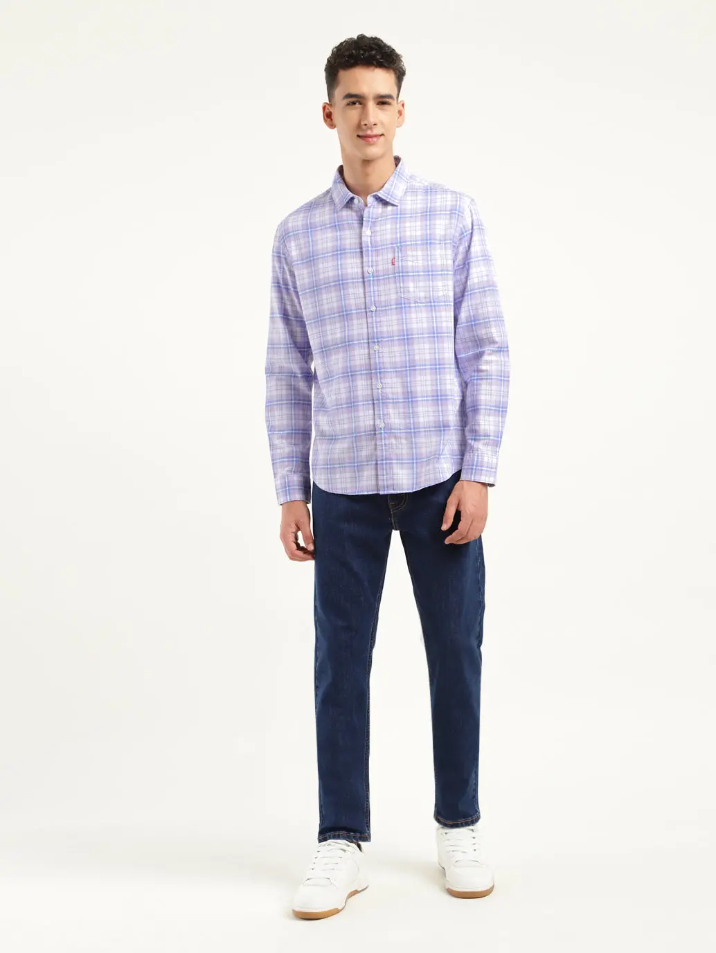 Men's Checkered Spread Collar Shirt 1
