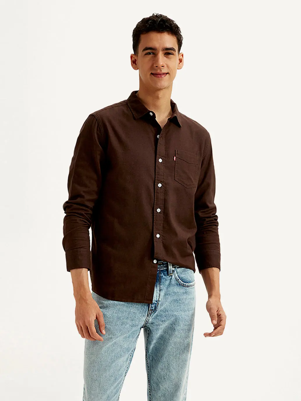 Men's Solid Slim Fit Oxford Shirt 1