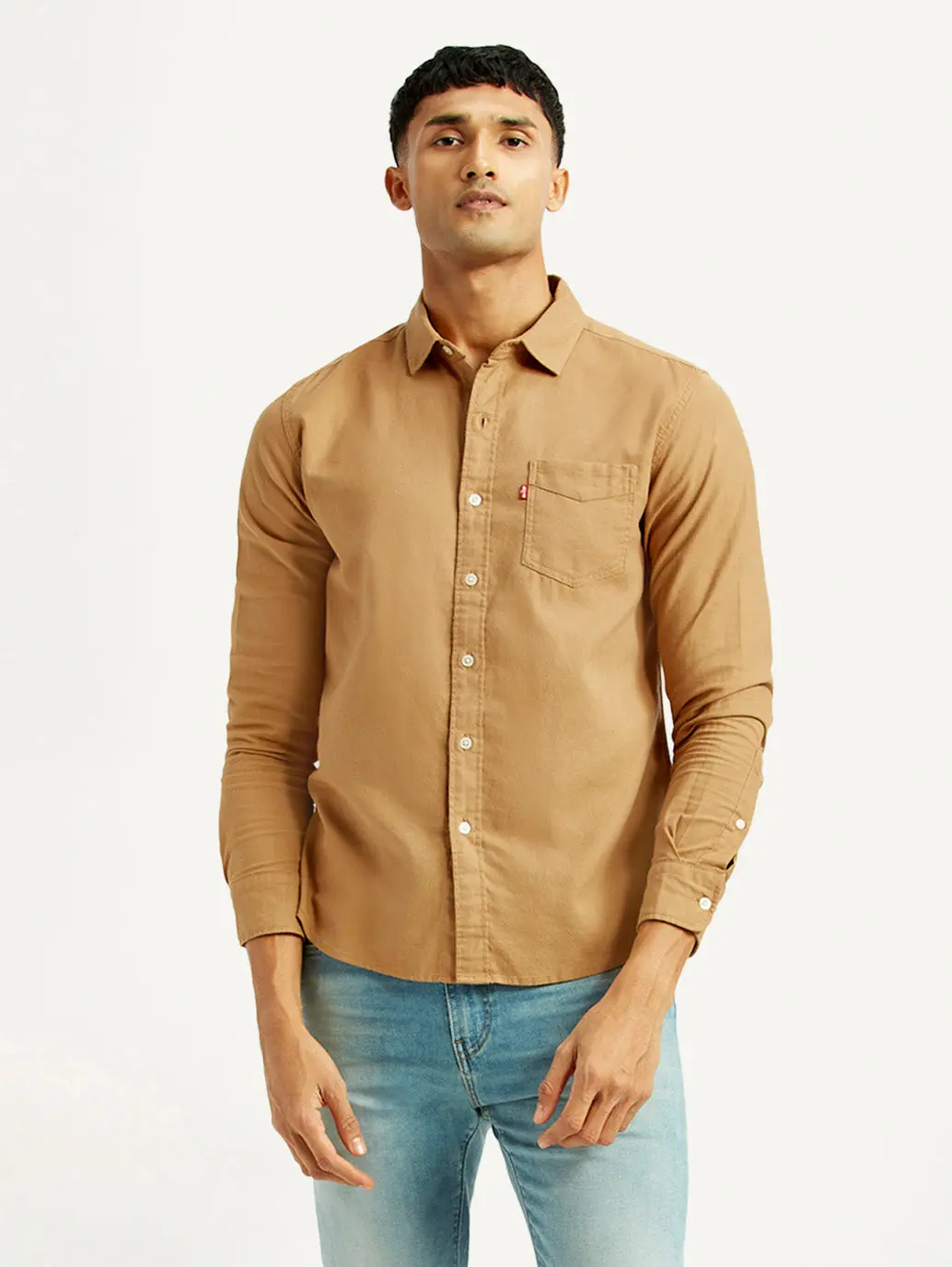 Men's Solid Slim Fit Oxford Shirt 1