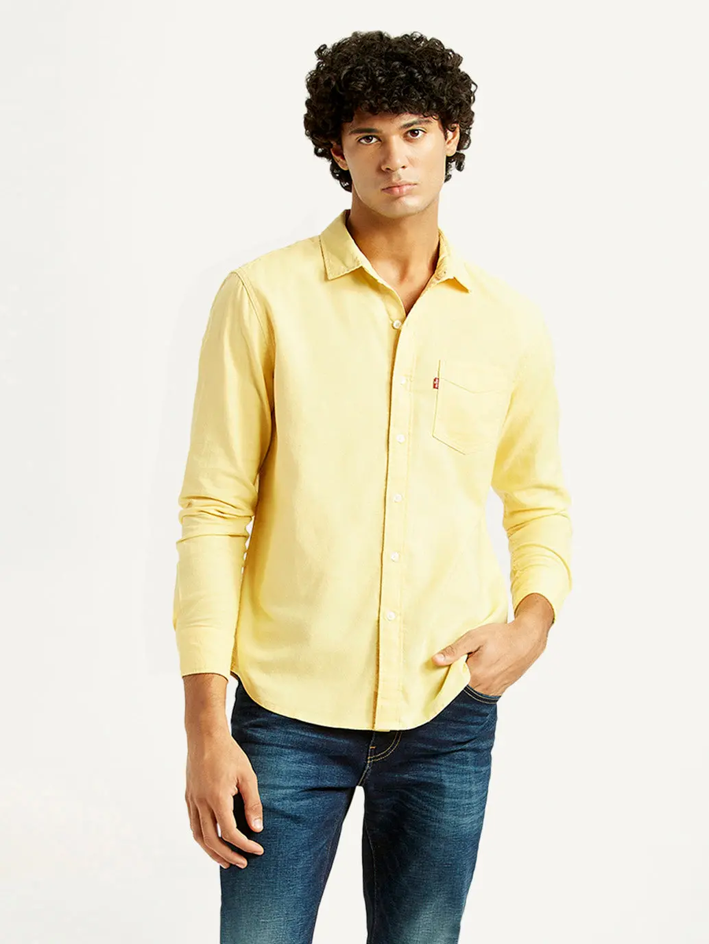 Men's Solid Slim Fit Oxford Shirt 1