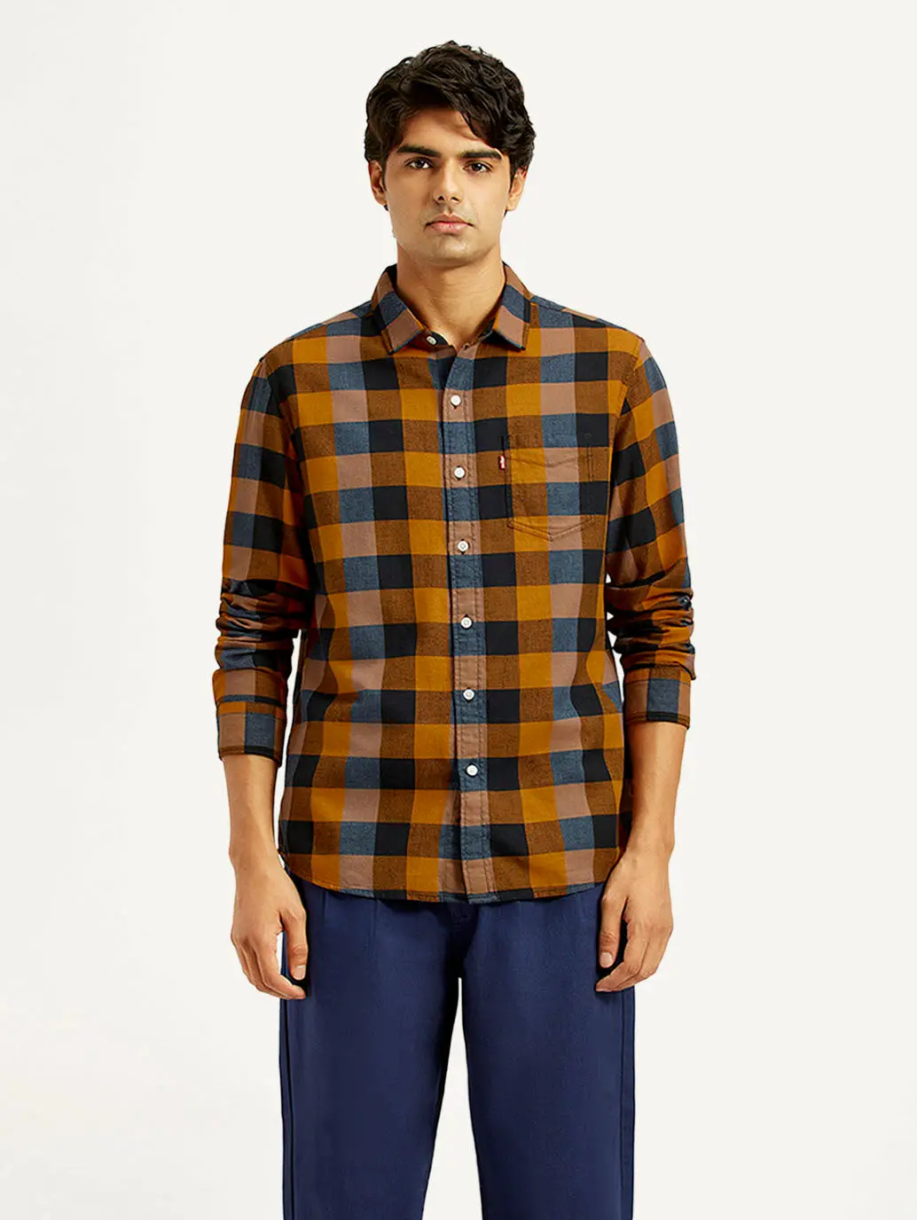 Men's Checkered Multi Color Slim Fit Shirt 5
