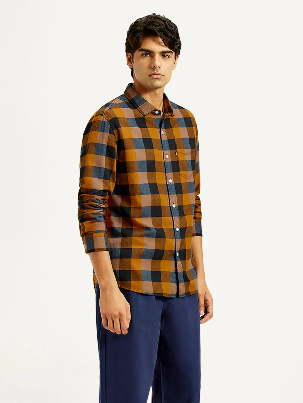 Men's Checkered Multi Color Slim Fit Shirt 4