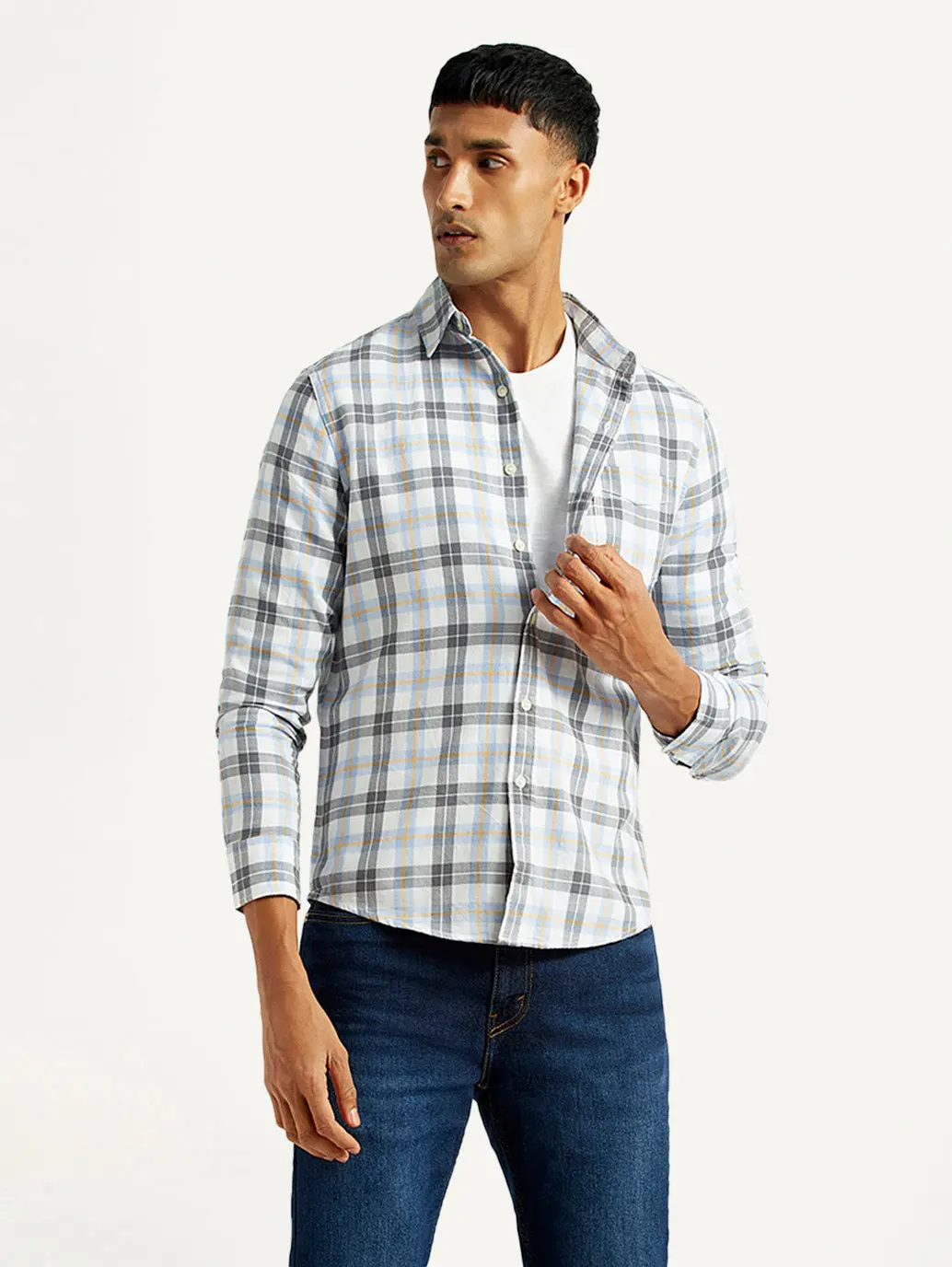 Men's Checkered Multi Color Slim Fit Shirt 1