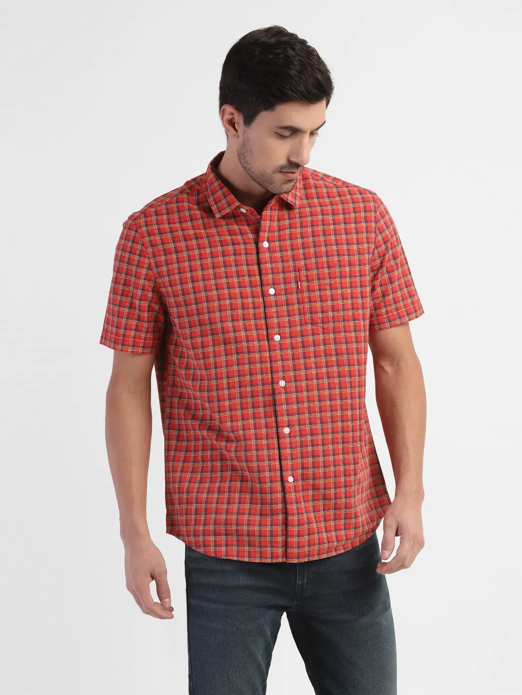Men's Checkered Slim Fit Shirt 1