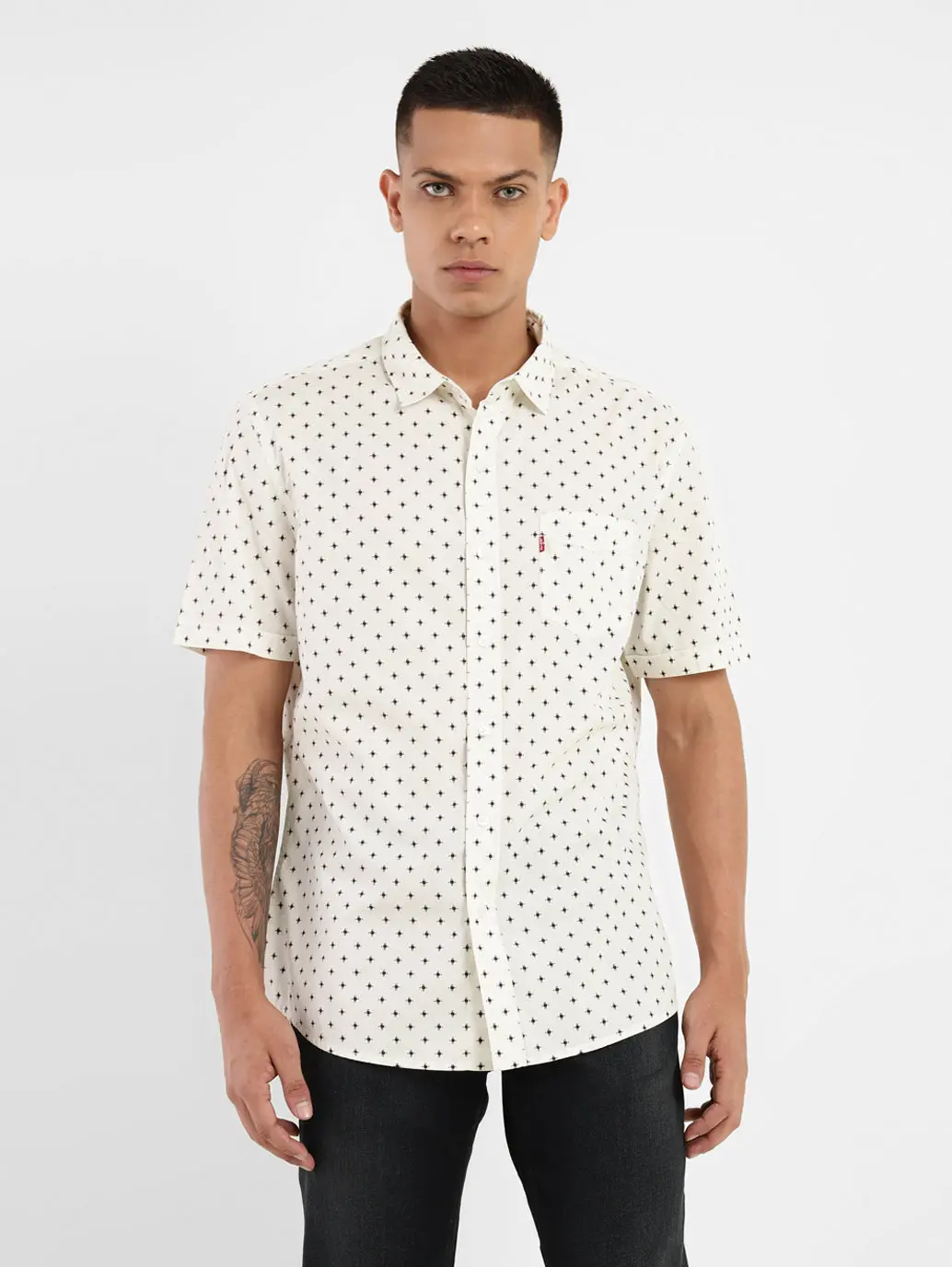 Men's Geometric Print Slim Fit Shirt 1