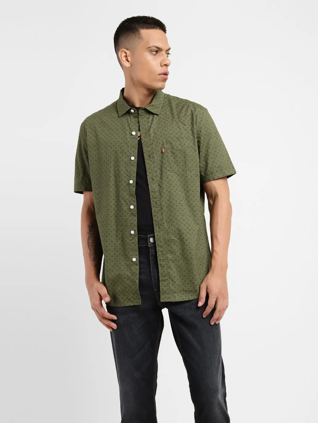 Men's Geometric Print Slim Fit Shirt 2