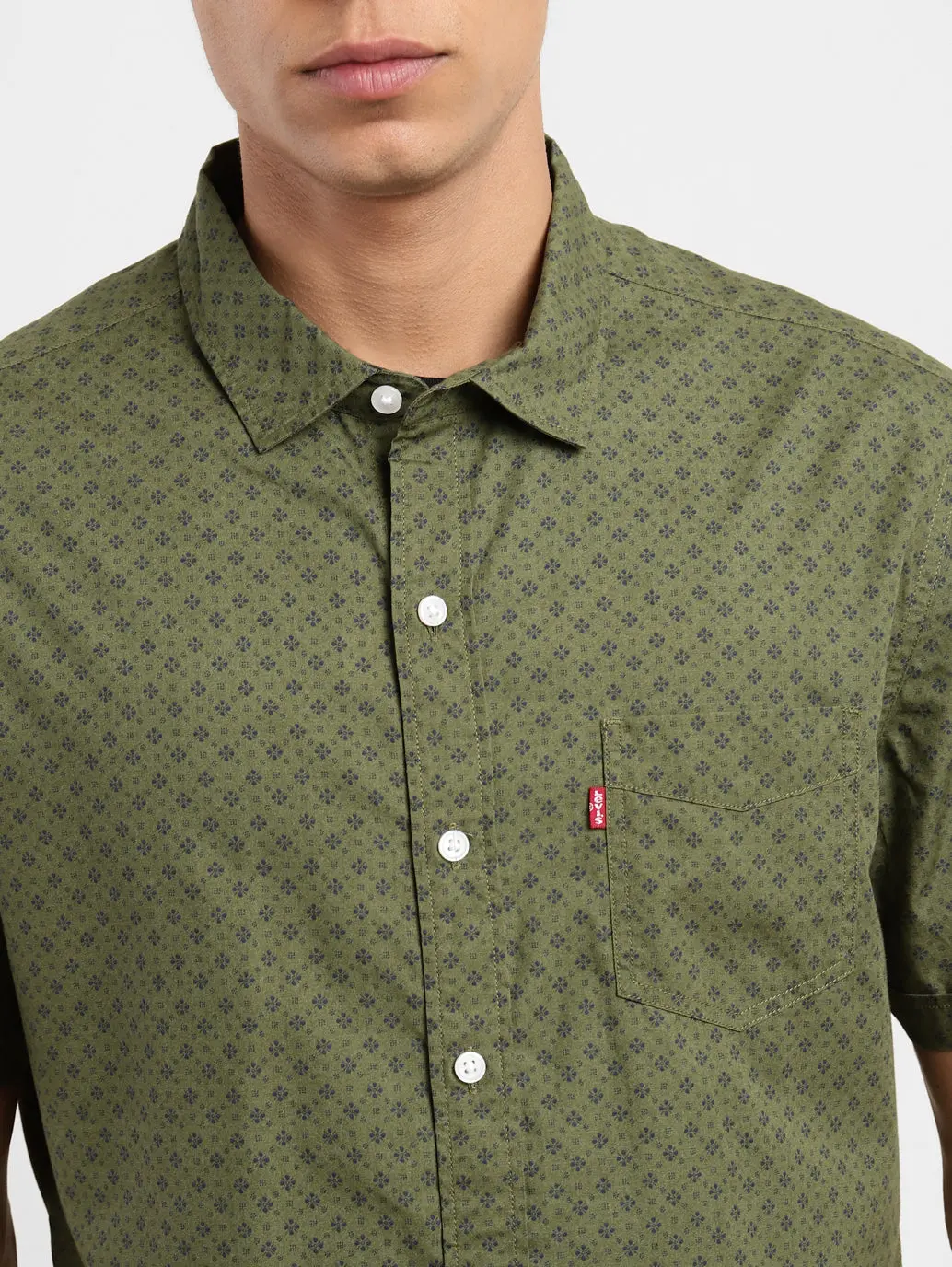 Men's Geometric Print Slim Fit Shirt 5