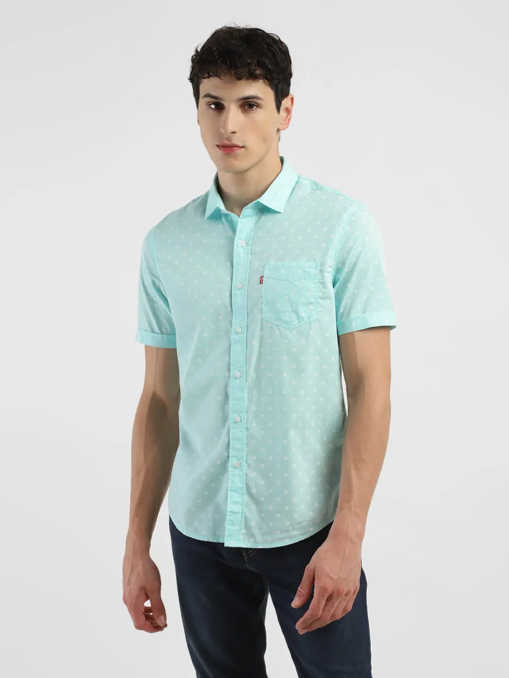 Men's Geometric Print Slim Fit Shirt 2