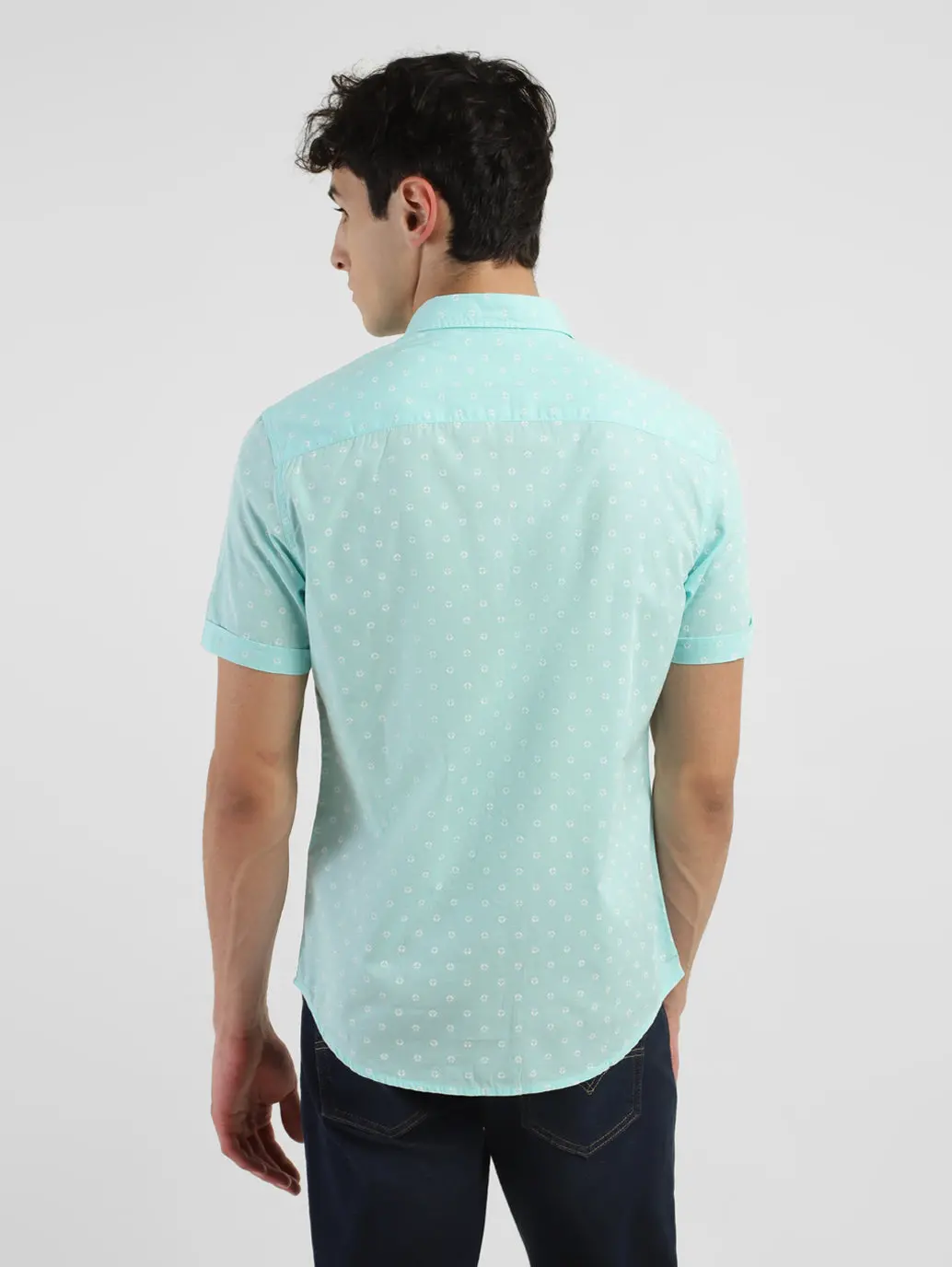 Men's Geometric Print Slim Fit Shirt 3