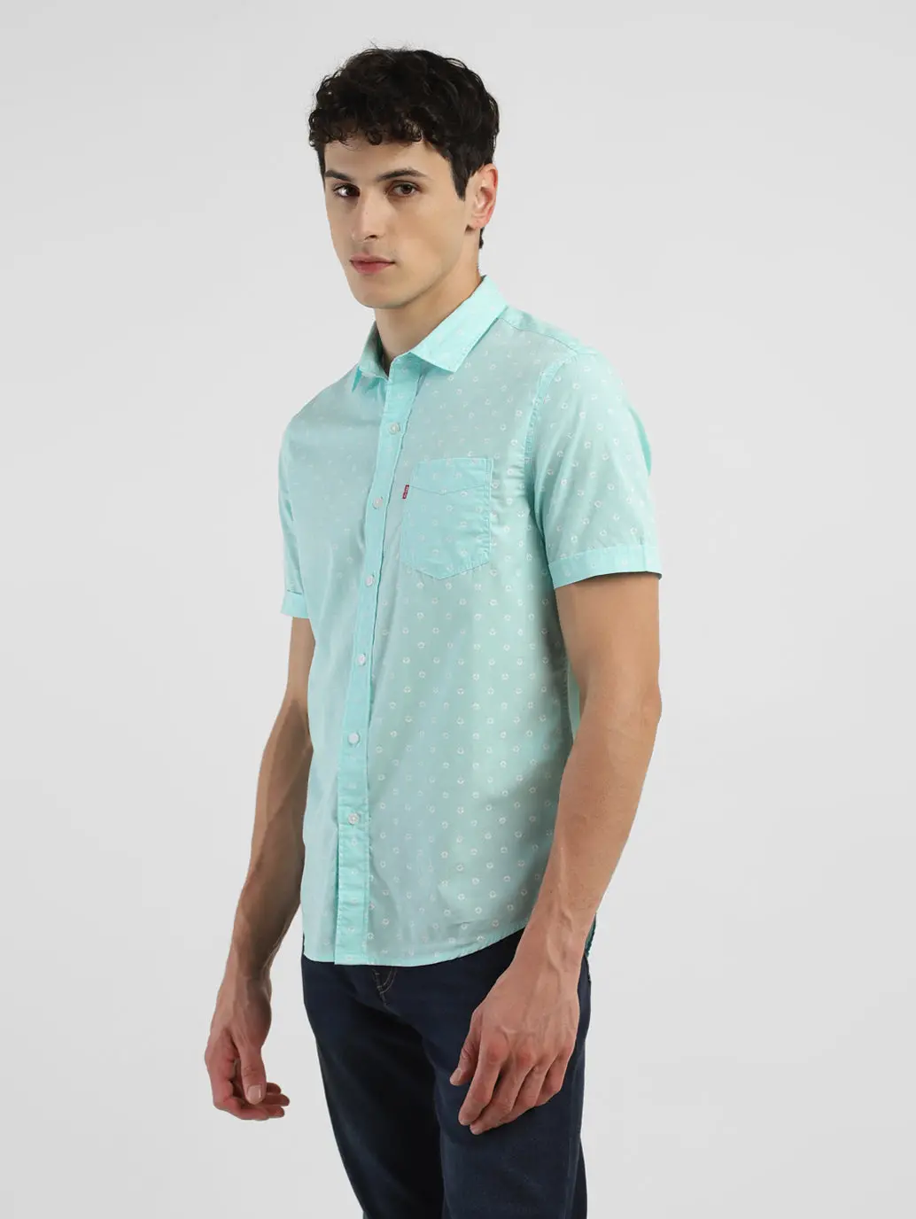 Men's Geometric Print Slim Fit Shirt 4