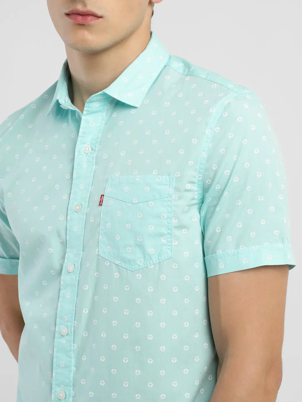Men's Geometric Print Slim Fit Shirt 5