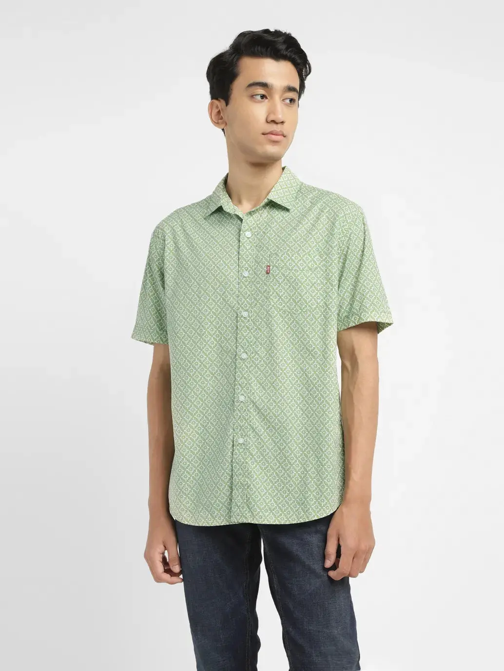 Men's Jacquard Slim Fit Shirt 1