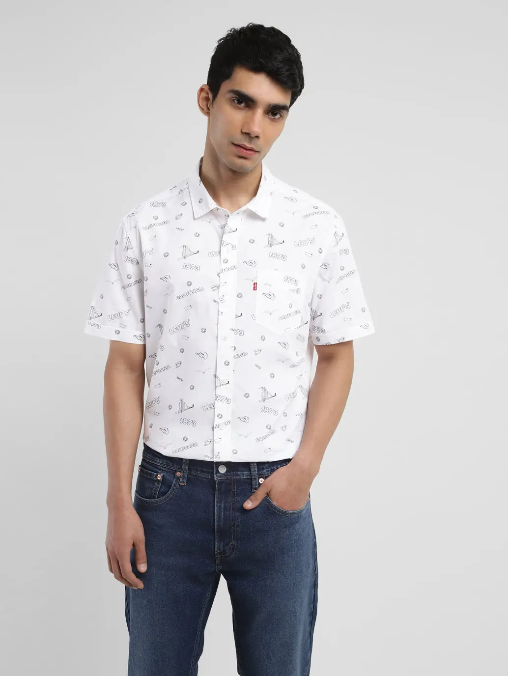 Men's All Over Printed Slim Fit Shirt 1