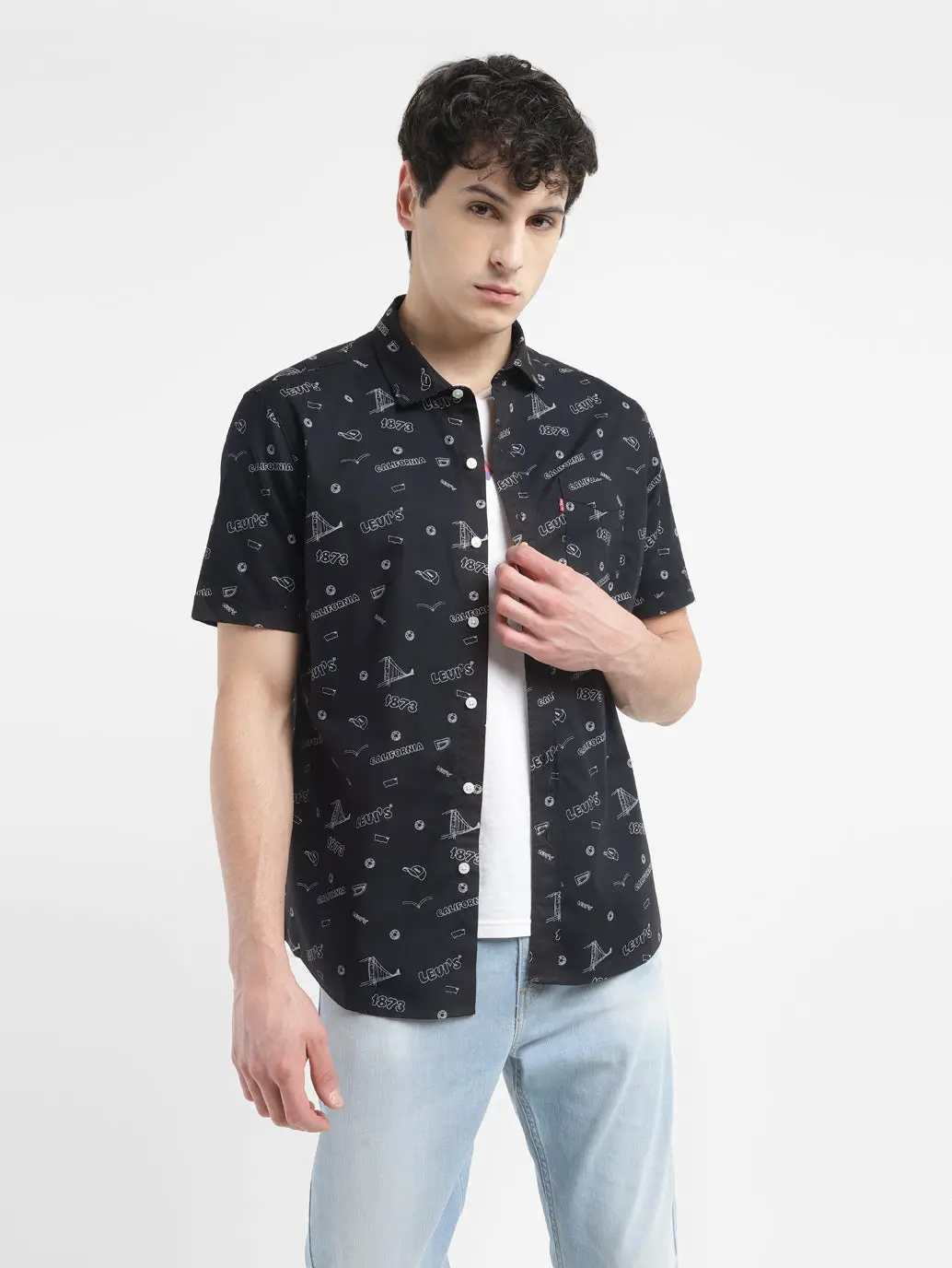 Men's All Over Printed Slim Fit Shirt 1