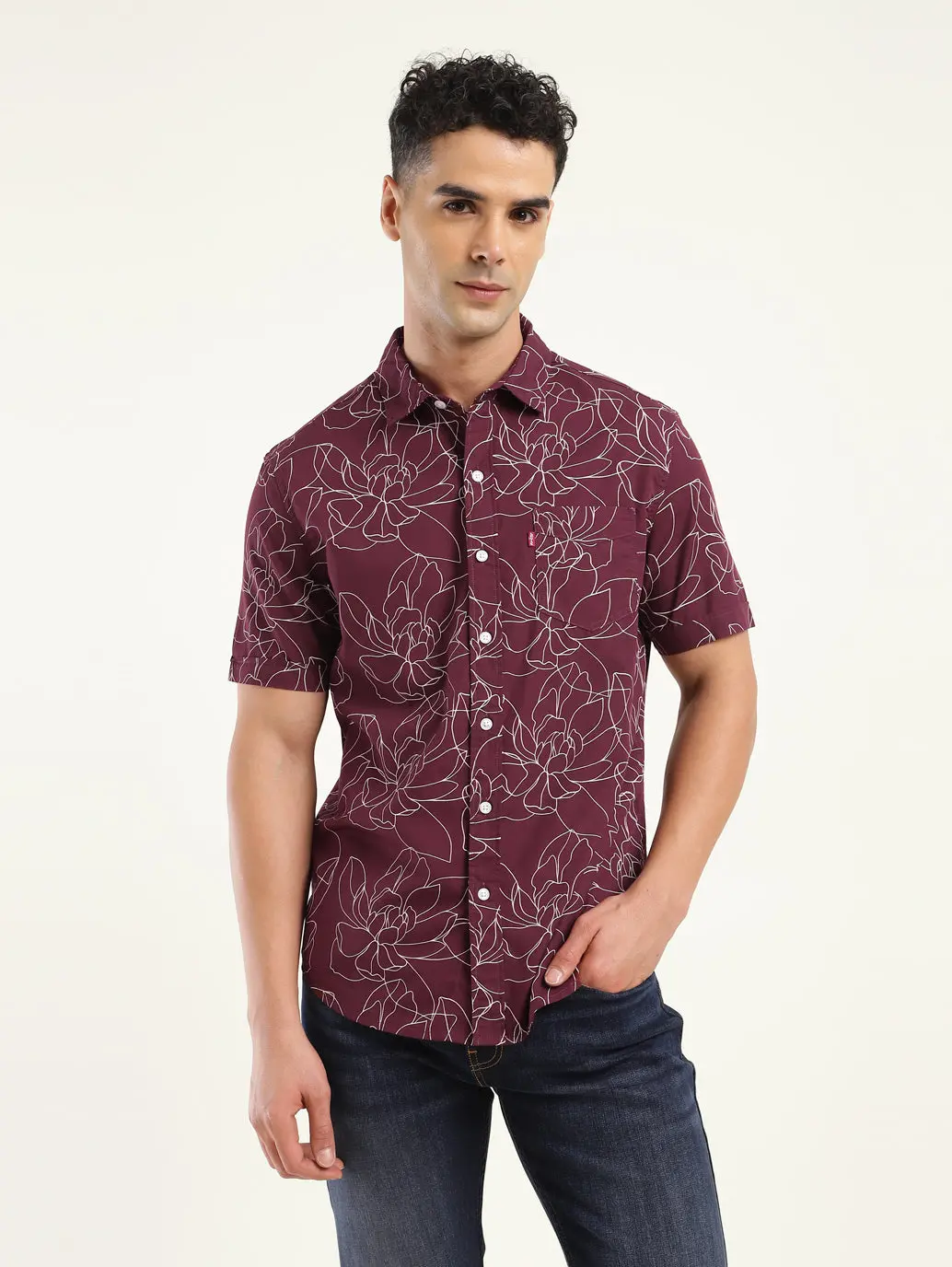 Men's All Over Printed Slim Fit Shirt 1
