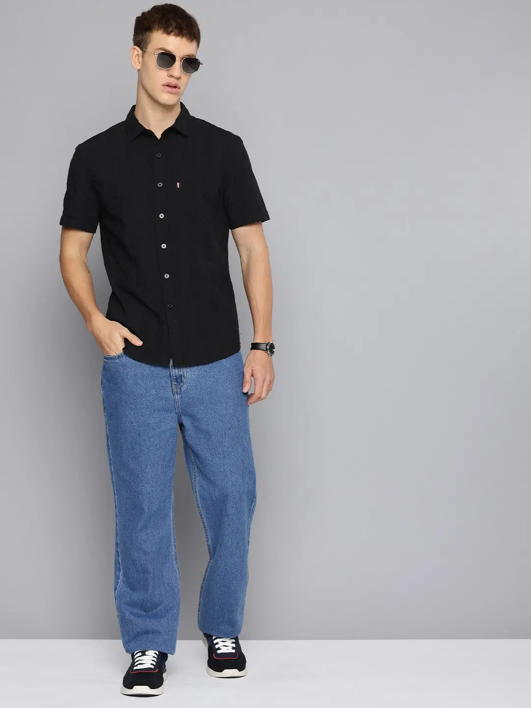 Men's Textured Slim Fit Shirt 1