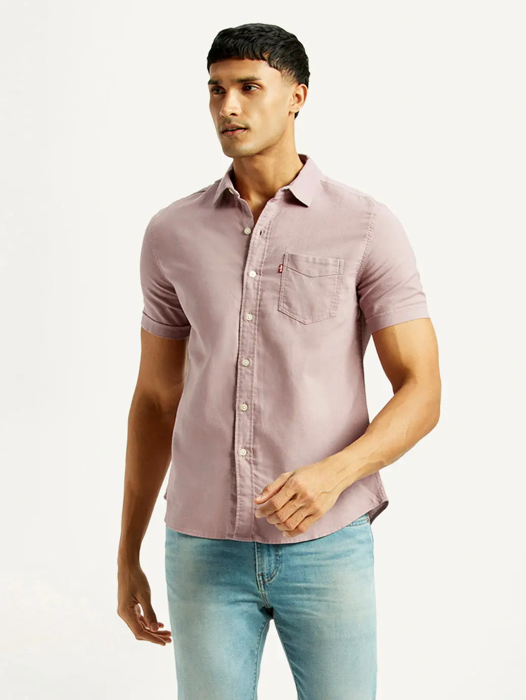 Men's Solid Slim Fit Oxford Shirt 1