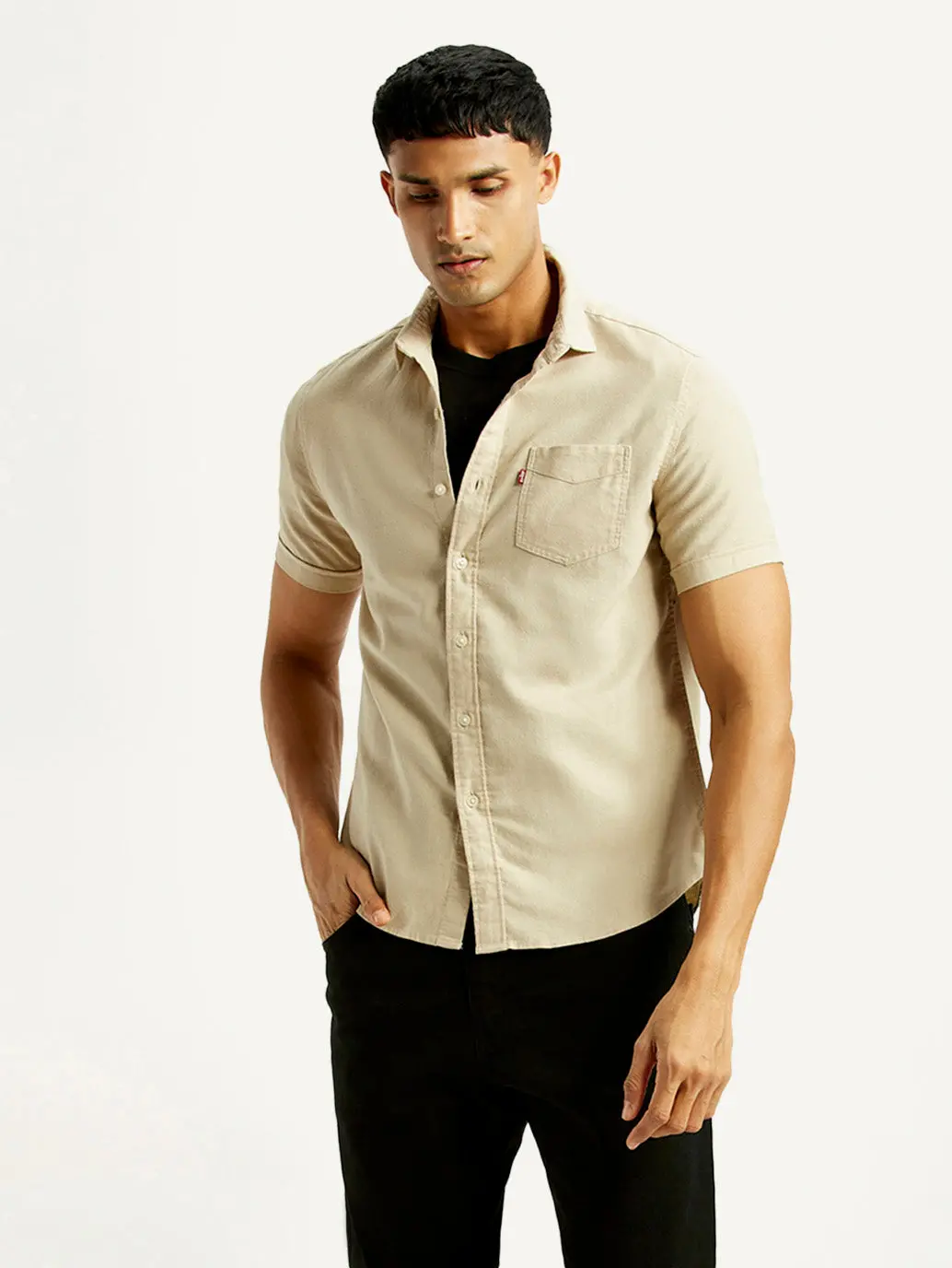 Men's Solid Slim Fit Oxford Shirt 1