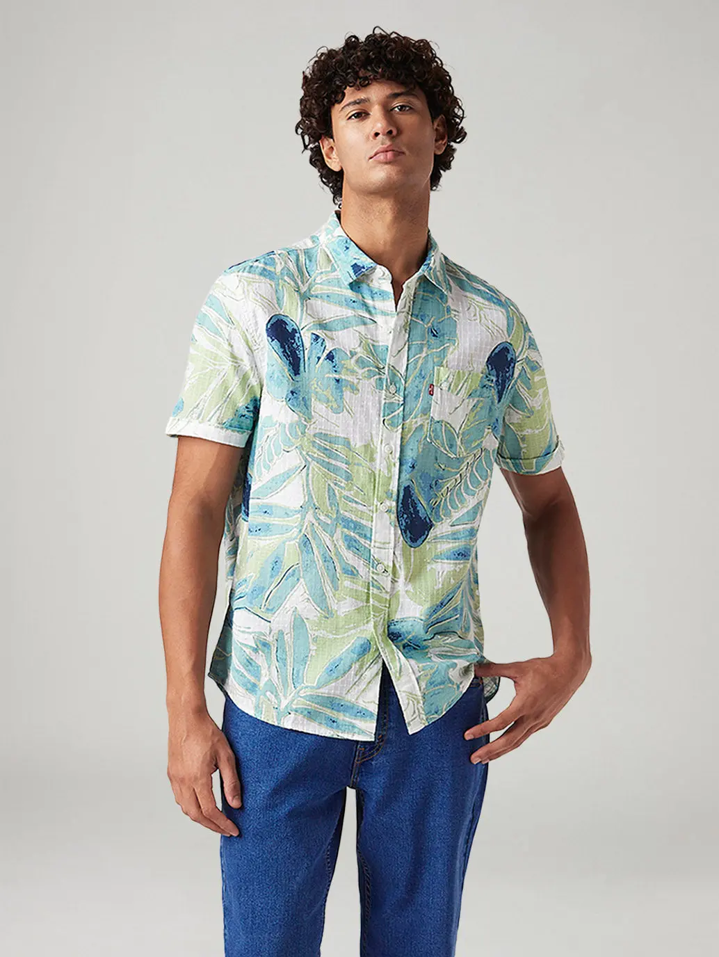 Men's Printed Slim Fit Shirt 1