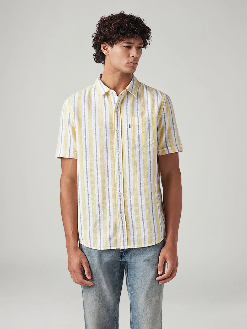 Men's Striped Relaxed Fit Shirt 1