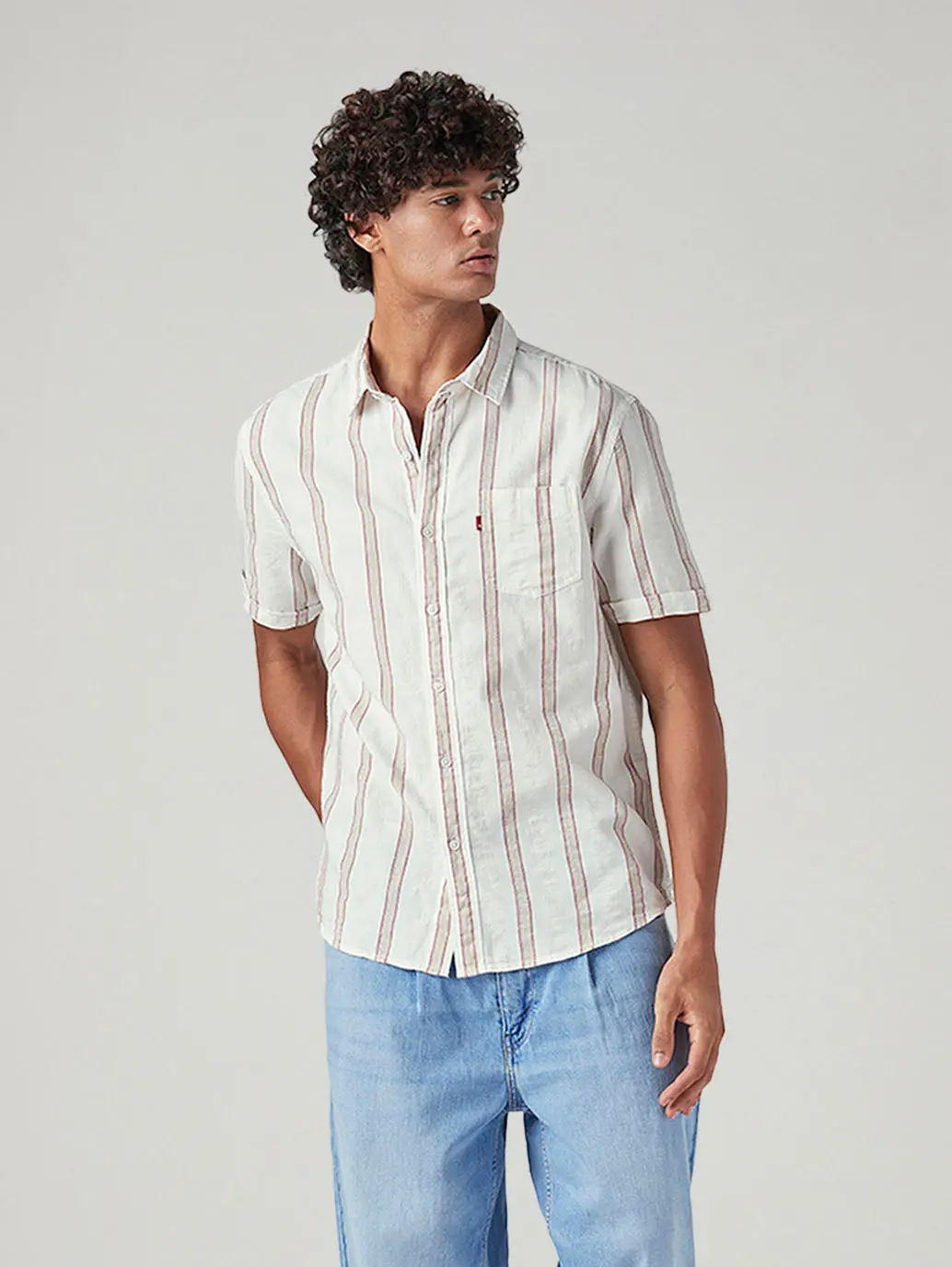 Men's Striped Relaxed Fit Shirt 1