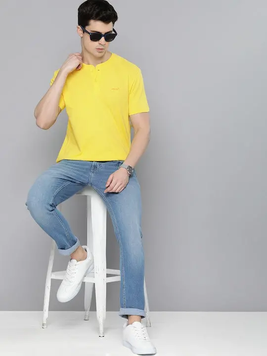 Men's Solid Henley T-Shirt 1